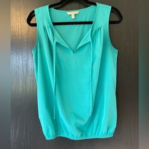 Turquoise Banana Republic tank.